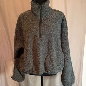 Old Navy Charcoal Teddy Jacket